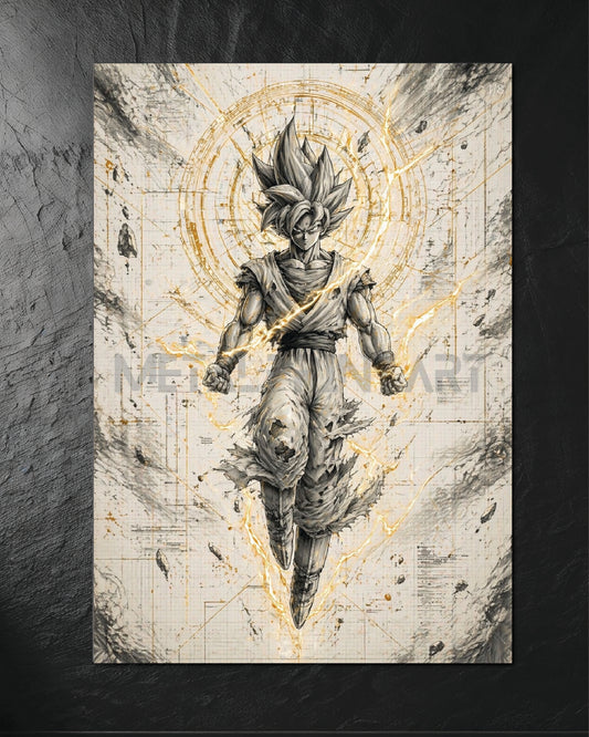 Cuadro Metalico Goku Diagram