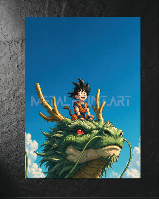 Cuadro Metalico Goku Shenlong