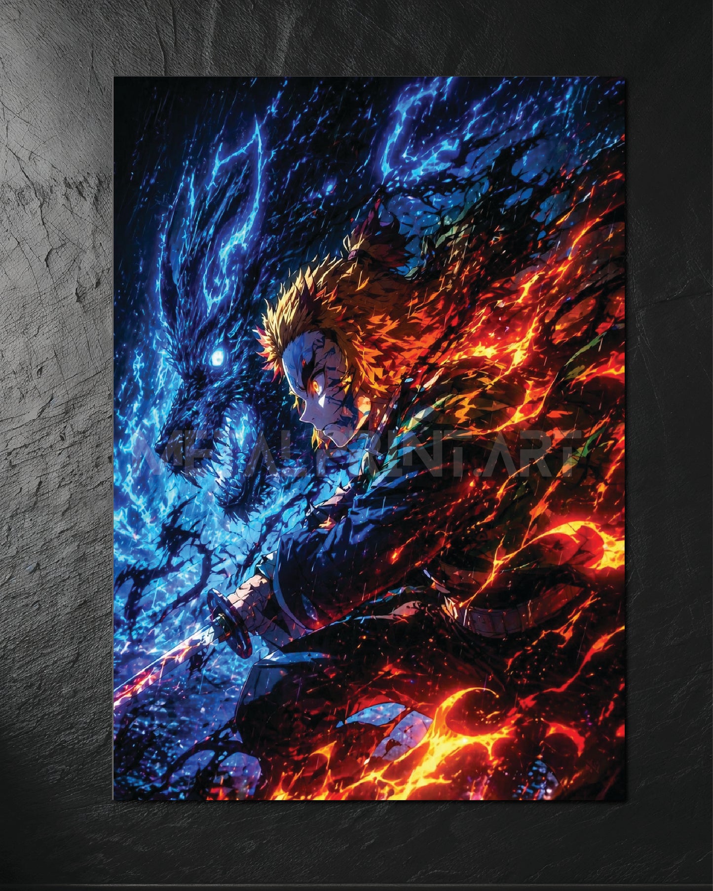 Cuadro Metalico Rengoku Dragon