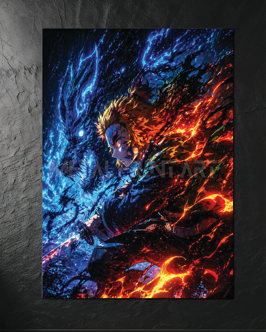 Cuadro Metalico Rengoku Dragon