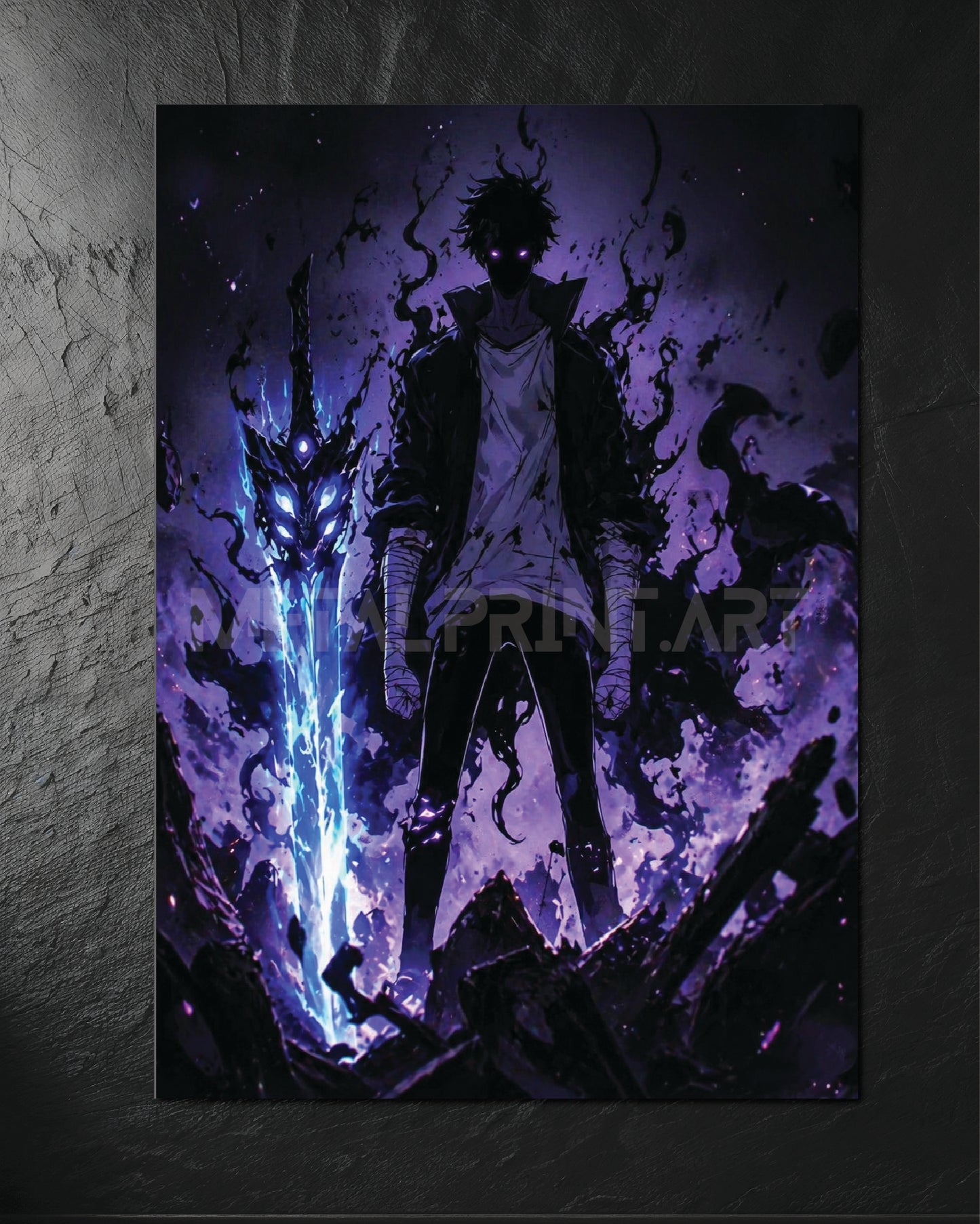 Cuadro Metalico Sung Jinwoo Shadow