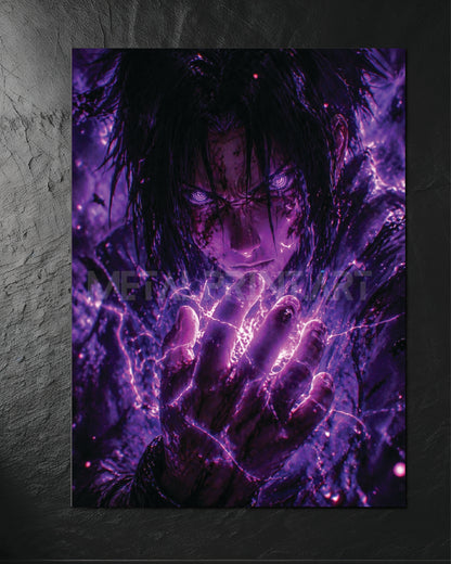 Cuadro Metalico Sasuke Chidori Rage