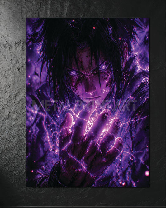 Cuadro Metalico Sasuke Chidori Rage