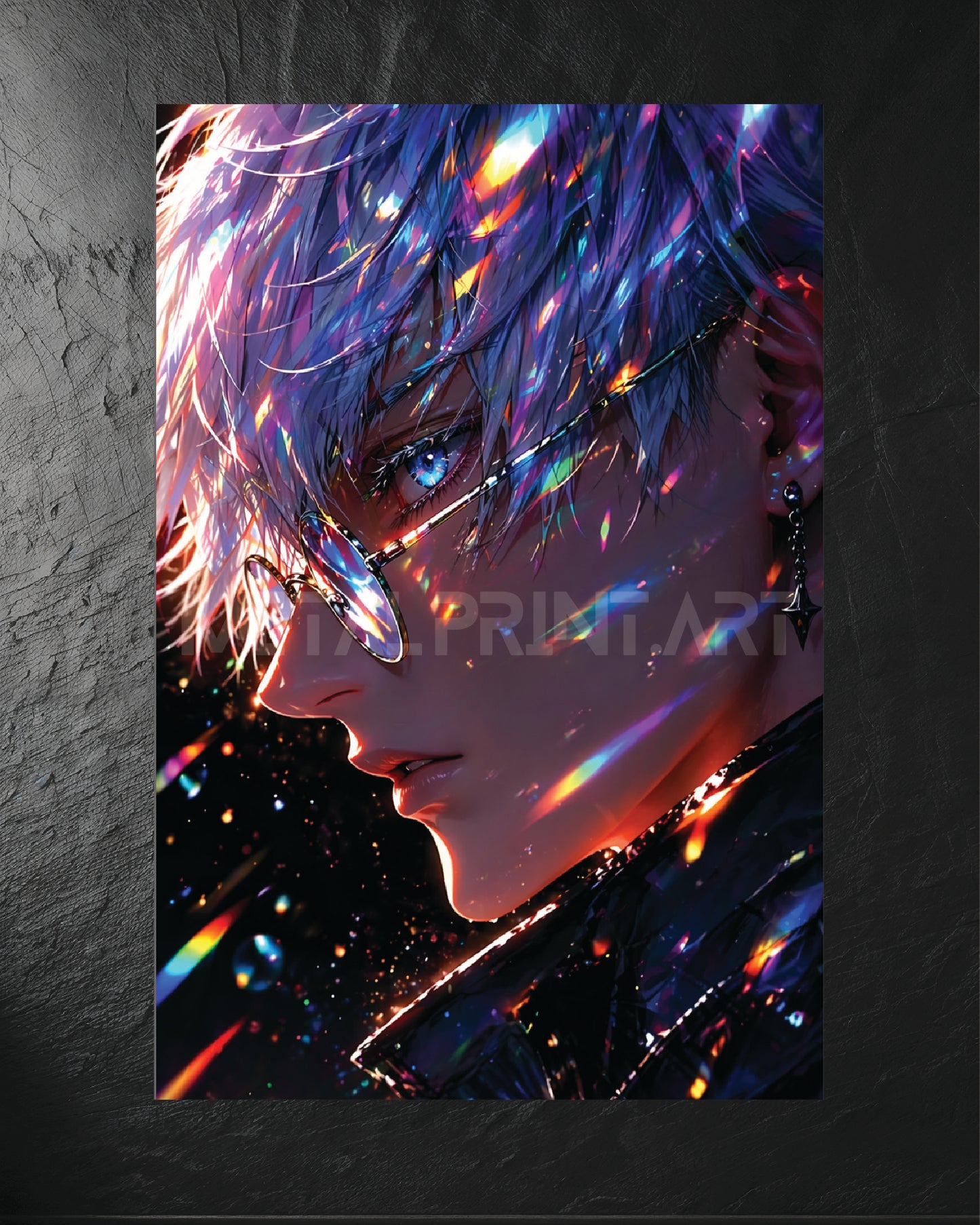 Cuadro Metalico Gojo Satoru Holográfico