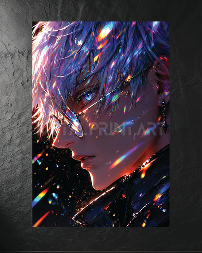 Cuadro Metalico Gojo Satoru Holográfico