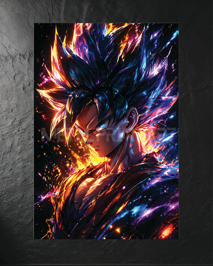Cuadro Metalico Goku Neon