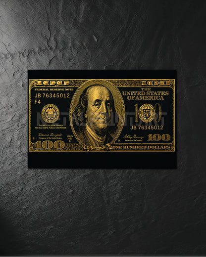 Cuadro Metalico Golden Bill