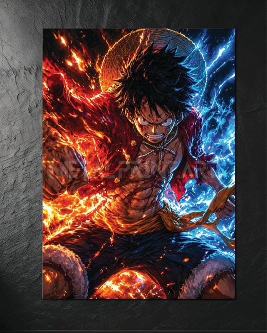 Cuadro Metalico Luffy Power