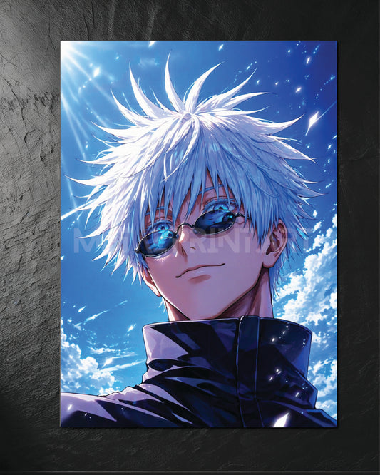 Cuadro Metalico Satoru Gojo Sunglasses