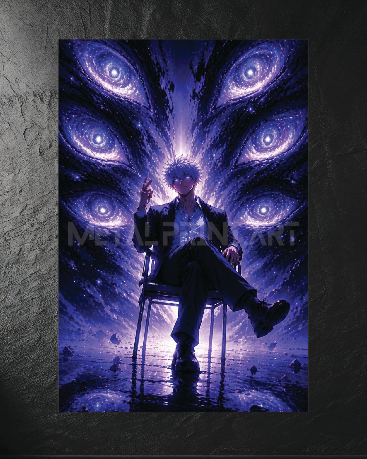 Cuadro Metalico Six Eyes Gojo Satoru