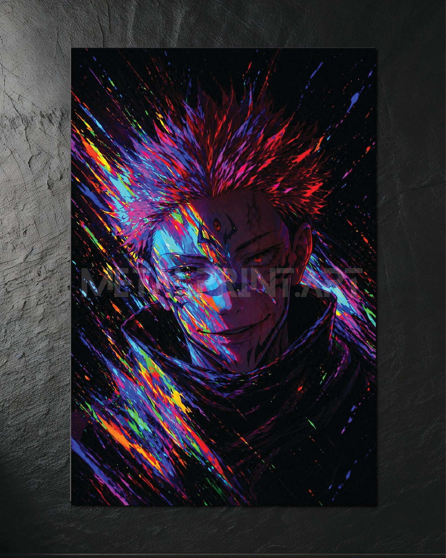 Cuadro Metalico Sukuna Neon