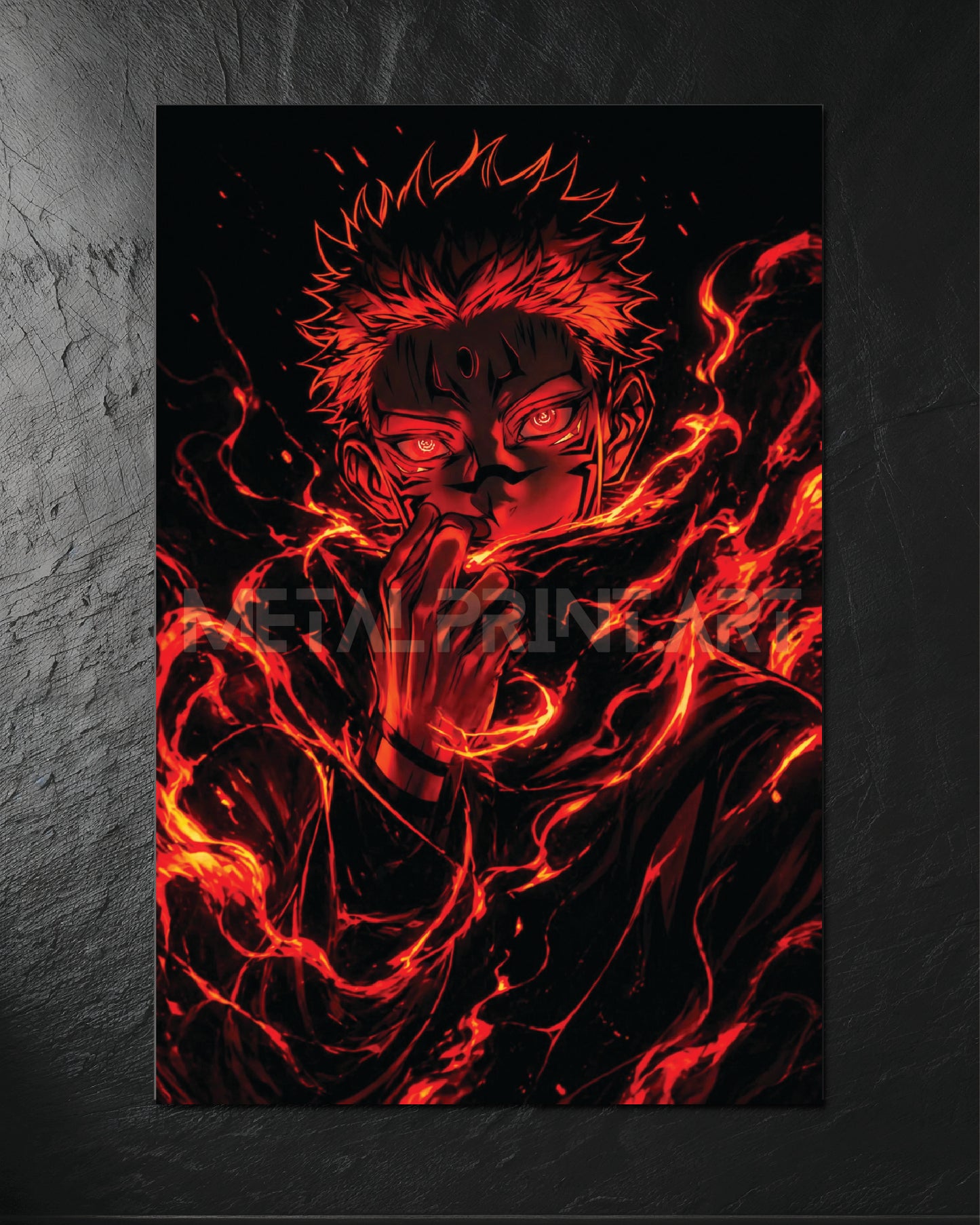 Cuadro Metalico Sukuna Red