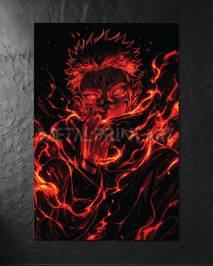 Cuadro Metalico Sukuna Red