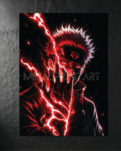 Cuadro Metalico Sukuna Red Thunder