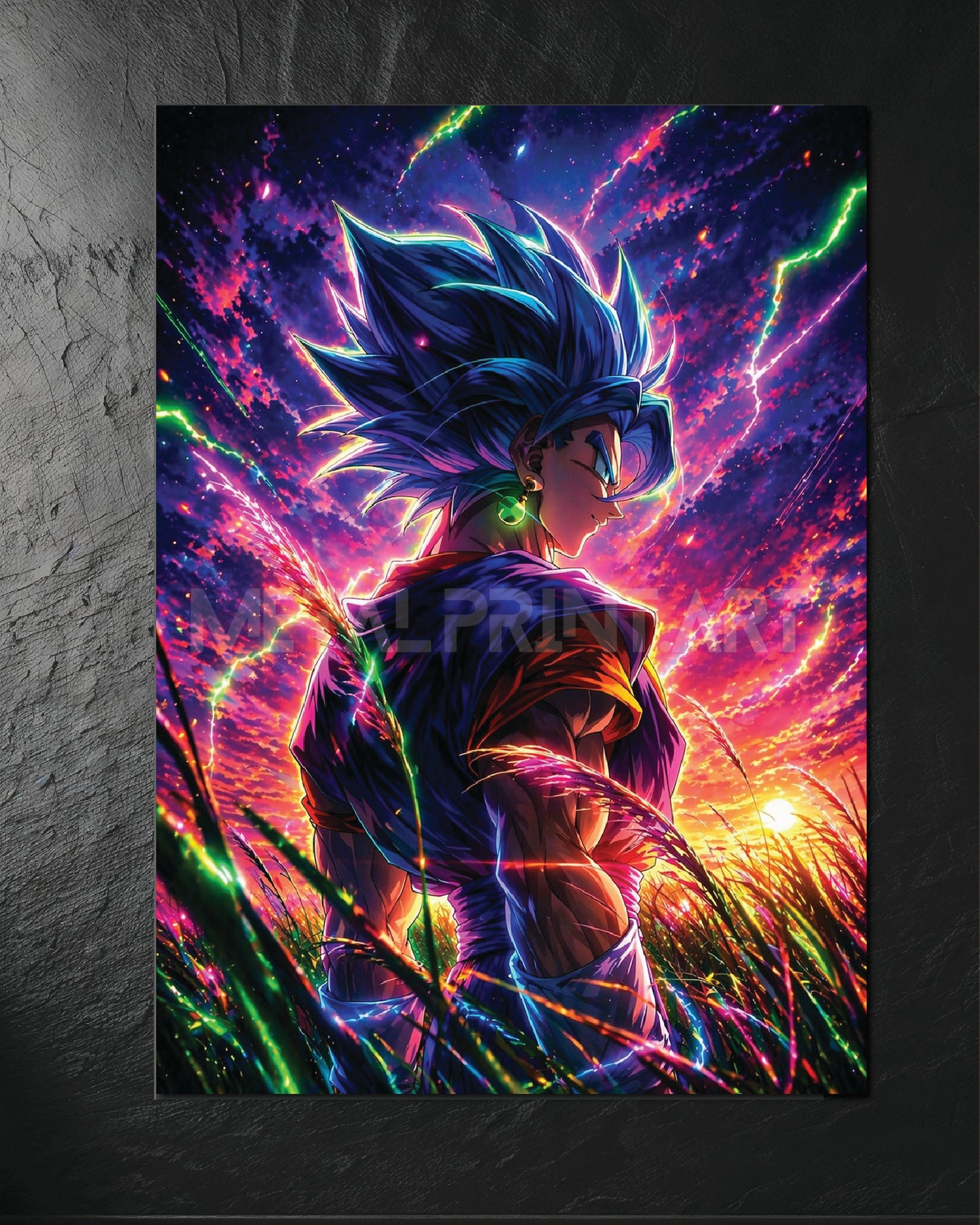 Cuadro Metalico Vegito Neon